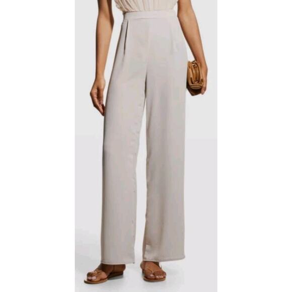 $230 Kinda 3D Women's Beige Ethereal High-Waist Bootcut Trouser Pants Size M - Picture 2 of 6